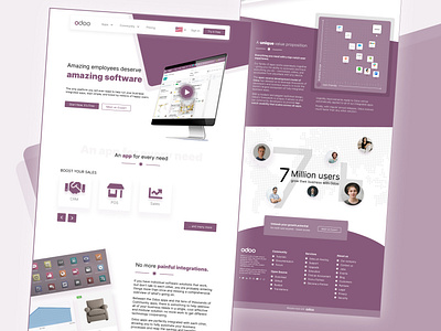 odoo Amazing software Sass website build by WordPress advanced custom fields plugin custom web design design elementor home page ui woocommerce wordpress wordpress website