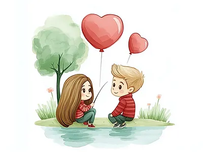 Consistent Illustration of Josh & Sarah for Love Books illustrator for books svgdaddy