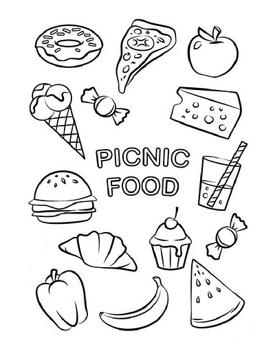 Food Coloring Pages