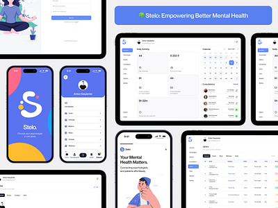 🍀 Stelo | Mental Health Mobile App android app design figma ios mobile product ui ux