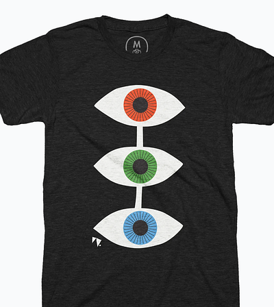 RGB Eyes bizarre cartoon cartoon eyes cartoon mod merch design merch graphics red green blue rgb rgb eyes strange t shirt t shirt design t shirt graphics three eyes tote bag design tote bag graphics triclops waltoons weird