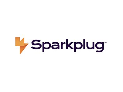 Sparkplug bolt branding electronics logo personal spark