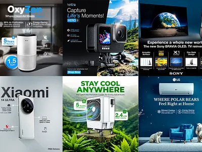 Electronic product social media post design 3d branding electronic graphic design product social media ui