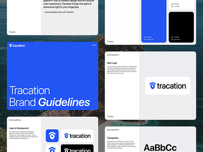 Tracation - Travel Brand Guidelines agency animation booking brand guidelines brand identity branding clean color concept design agency jitter logo nature popular travel branding trip typography vacation visual visual identity