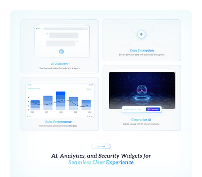 Dynamic Bento Grid Design – AI, Analytics, and Security Widgets ai powered tools analytics widgets design bento grid design bentogrid dashboard widgets generative ai widgets interactive grid system interactivewidgets securitywidgets uxdesign