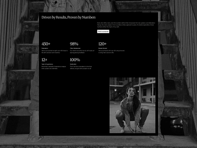 Numbers Section · Koala UI branding clean dark dark mode design figma framer illustration koala landing landing page minimal portfolio template ui ui design web design webflow webflow template website