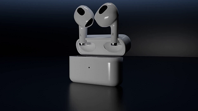 Airpods 3 3d animation productvisualisation