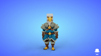 Eagle Warrior Voxel Character - 3D Lowpoly Fantasy Creature 3d 3d character 3d model bird cartoon eagle fantasy game asset gameart godot humanoid isometric lowpoly magicavoxel stylized unity3d unrealengine voxedit voxel art