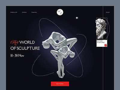 Art Exhibition: Home Page beauty exhibition homepage sculpture ui