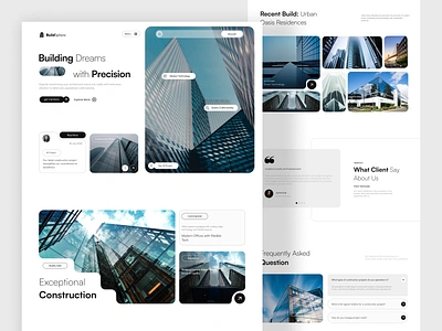 BuildSphere - Real Estate Landing Page apartment architecture building clean company home house landing landing page landing page design minimalist property real estate simple ui web web design website