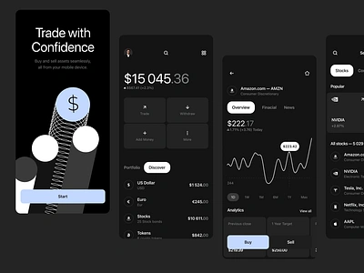 Portex android android design app chart crypto crypto stock design fintech fintech app illustration ios mobile mobile app design stock stock market token ui ux