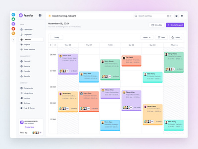 Calendar Dashboard Design calendar dashboard design hr management ui ui design