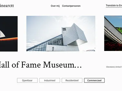 Home page test design - Architect portfolio website design figma ui ux web