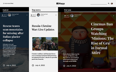 Newspaper website design - Napp design figma ui ux web