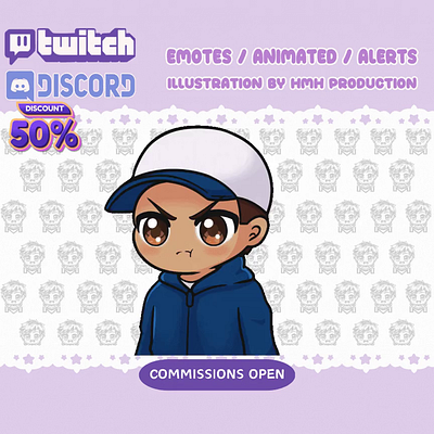 custom animated emotes animated alerts animated emotes animation chibi custom discord emoji emotes gaming logo overlays stickers streaming assets tiktok emotes twitch emotes twitch panel vtuber youtube emotes