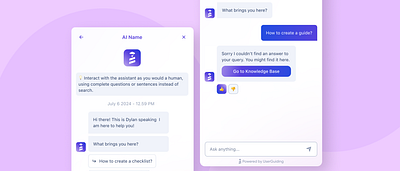 AI Assistant: Smarter Support, Made Easier ​​​​​​​ ai assistant b2b design message saas selfservice