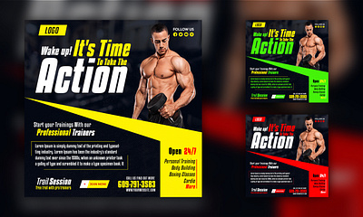 GYM Flyer Design 2025 academy education fitness fitness flyer gym gym flyer health sports training