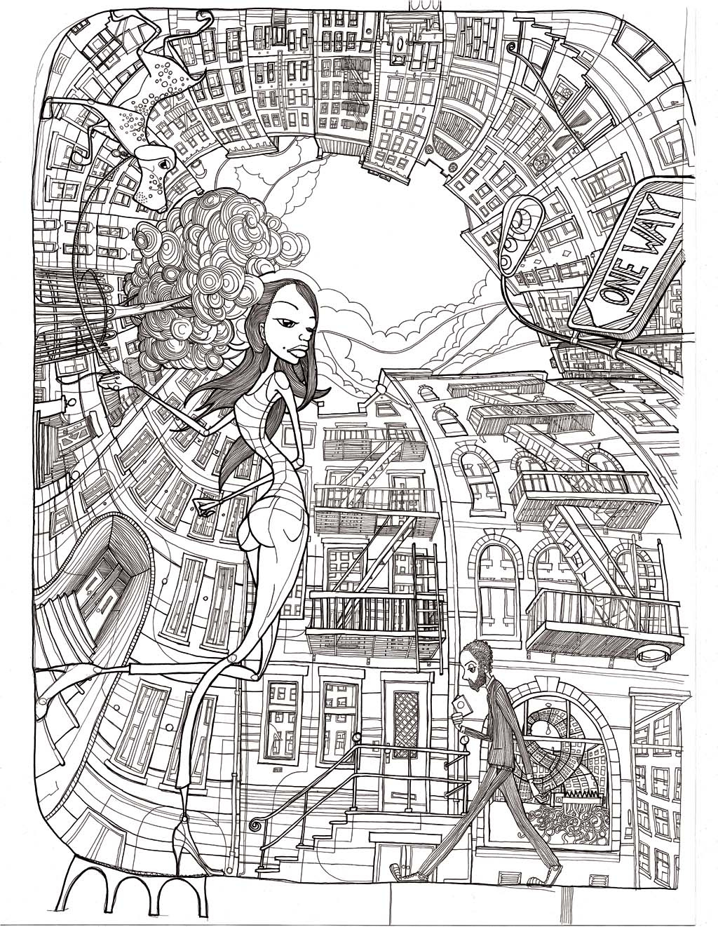 coloring pages no. 01 drawing illustration marker pendrawing