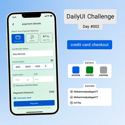 #DailyUI Challenge - Day 2 app dailyui designchallenge ui uidesign
