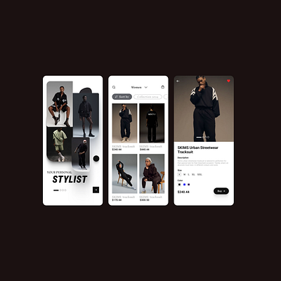 Fashion Mobile App Design fashionapp hirefreelancer hireme productdesign productdesigner screendesign ui