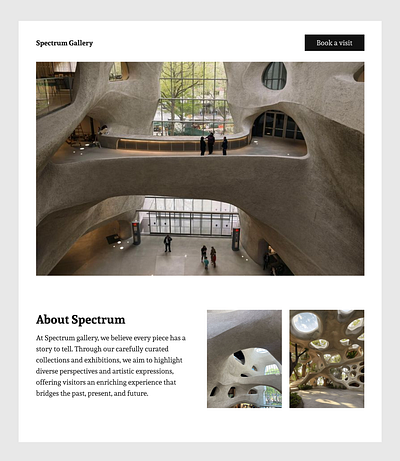 Spectrum Gallery design typography ui ux
