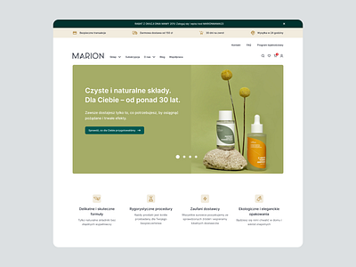 Marion | Website design - hero header