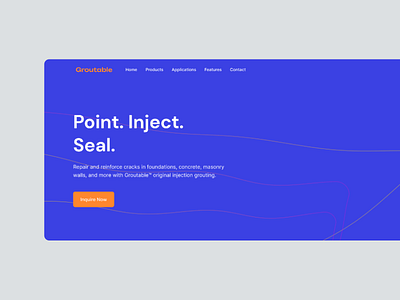 Groutable | Landing page - hero section