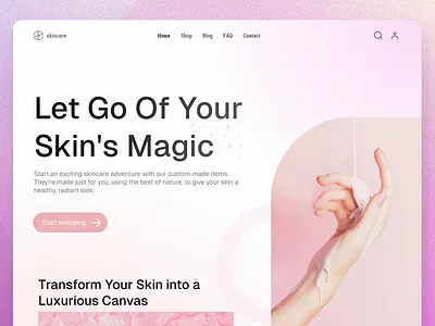 A skincare website design design graphic design ui ux website