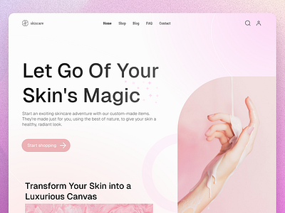 A skincare website design design graphic design ui ux website