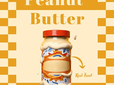 Utterly buttery Peanut Butter branding canva graphic design logo ui