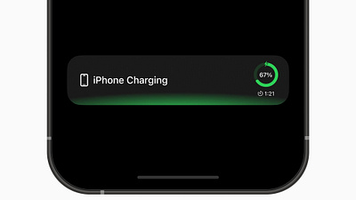 Battery Charge Status Live Activity ios design live activity mobile design ui ux