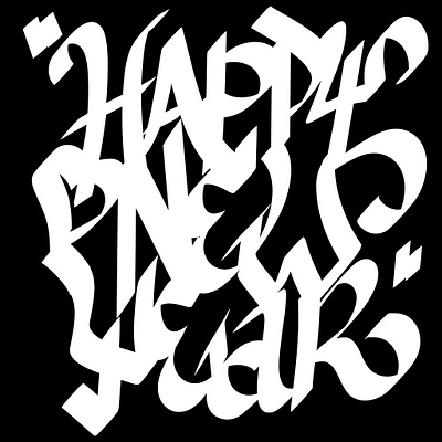 Happy New Year design digital art fresco graffiti graffiti art graphic design graphic designer vector