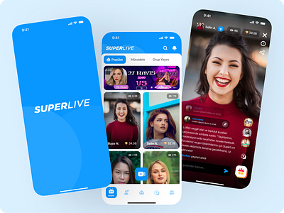 SuperLive - Redesign Mobile App UX app application branding brodcast app design graphic design live mobile mobile application redesign superlive ui ui design ux design ux research