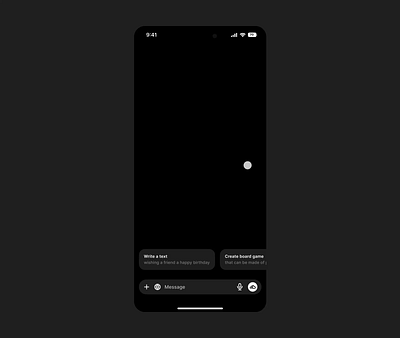 AI Chat Interaction ai animation chat dark mode design figma interaction mobile design app motion ui