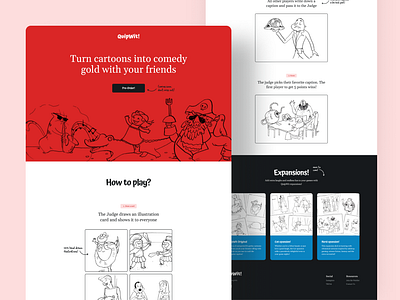 QuipWit - One Page Framer Website branding framer illustration landing page logo web web design