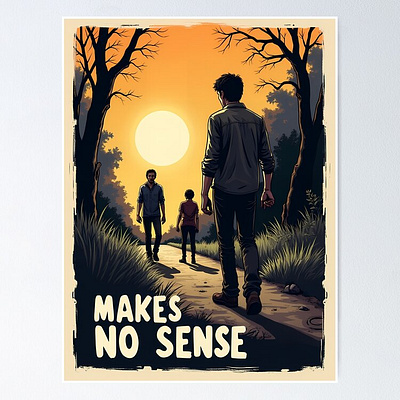 Makes No Sense Zombie Comic T-shirt Design branding design graphic design illustration tshirt