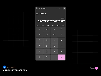 Daily UI - challenge #004 (Calculation ) calculation challenge004 dailyui dark figma ui ui design ux