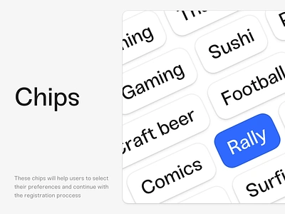 Chips in sign up flow app categories chips ios mobile uiux nbadges onboarding selection selector sign in sign up sport typography user interface design ux