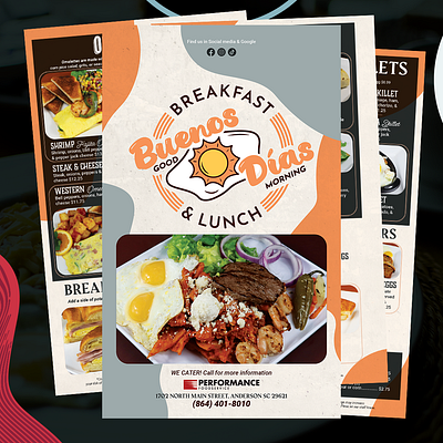 Menu Design - Buenos Días 2025 breakfast comida food food menu graphic design graphics menu menu design mexican photo restaurant