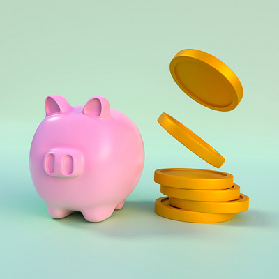 Saving money 3d 3d art 3d icon 3d illustration 3d modelling blender icon