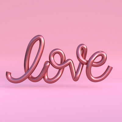 Love 3d 3d art 3d illustration 3d lettering 3d modelling blender lettering