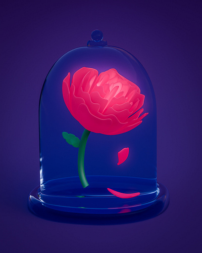 The Rose 3d 3d art 3d illustration 3d modelling blender digital illustration illustration