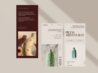 Pottery and Ceramics Mobile Website Design ceramica ceramics craft design diseño diseño web graphic design mobile design pottery pottery design ui web web design website