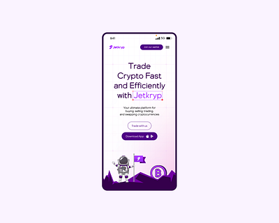 Hero Section // Cryptocurrency / Web3 Landing Page (Mobile) crypto hero section crypto landing page cryptocurrency cryptoweb3 landing hero section landing page landing page design ui uiux ux web3 hero section web3 landing page