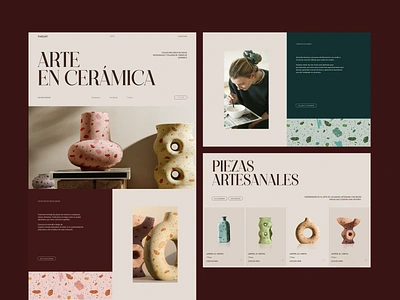 Pottery and Ceramics Website Design arte artesanal ceramica craft design design diseño diseño web home page interface landing page pottery pottery design páginas web sitios web typography ui user interface web web design website