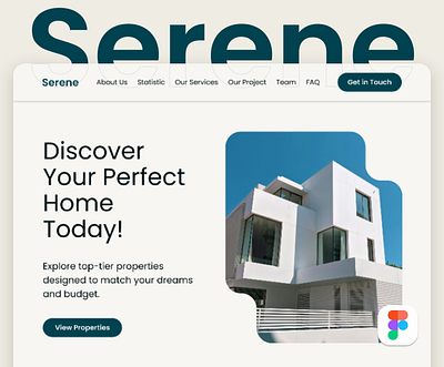 Serene - Website Design for a Real Estate Agency branding design elementor figma framer hero modern ui ux webflow website wordpress