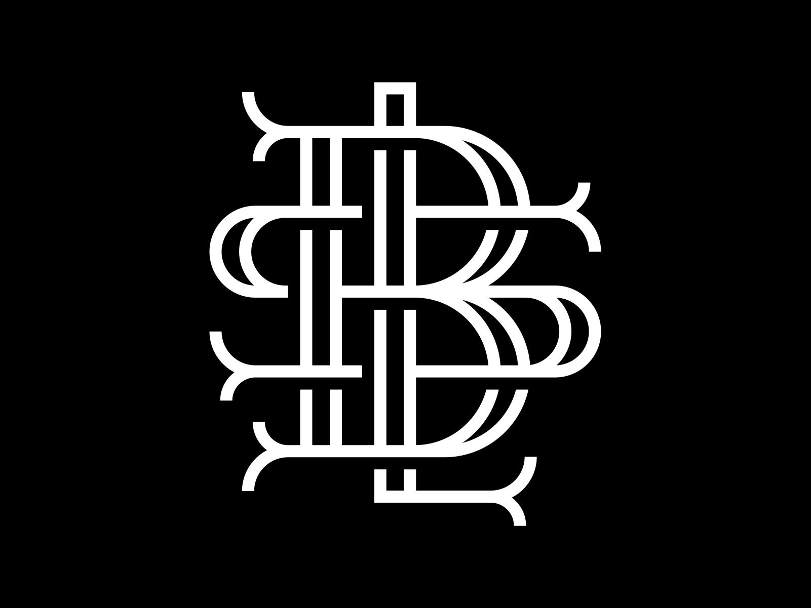 Example of Custom Three Letter Monogram Logo