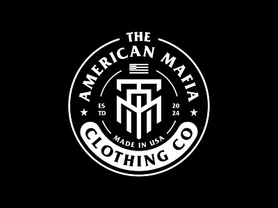 The American Mafia Badge Logo logo