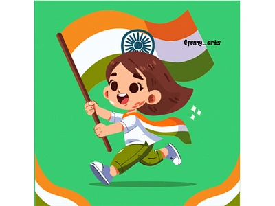 Illustration for India Republic Day celebration child children community cultural day event festive flag freedom happiness happy heritage india national patriotic patriotism pride republic symbol