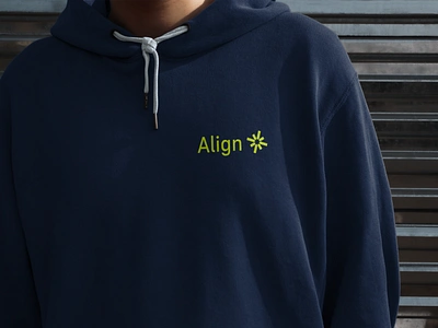 Align Employee Hoodie branding company merch design graphic design merch merchandise tech company